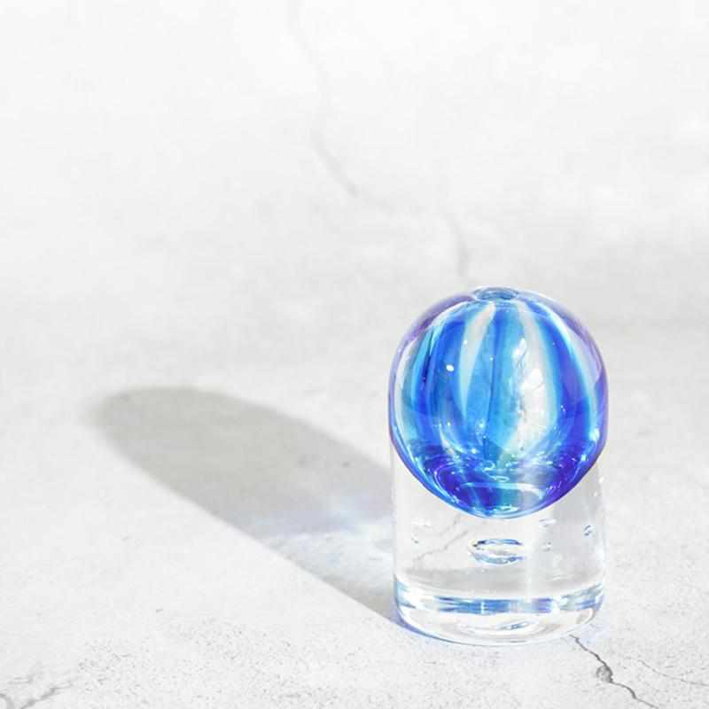[VASE] BLOOM BLUE (M) | GLASS STUDIO IZUMO | BLOWN GLASS (2 weeks production after order)