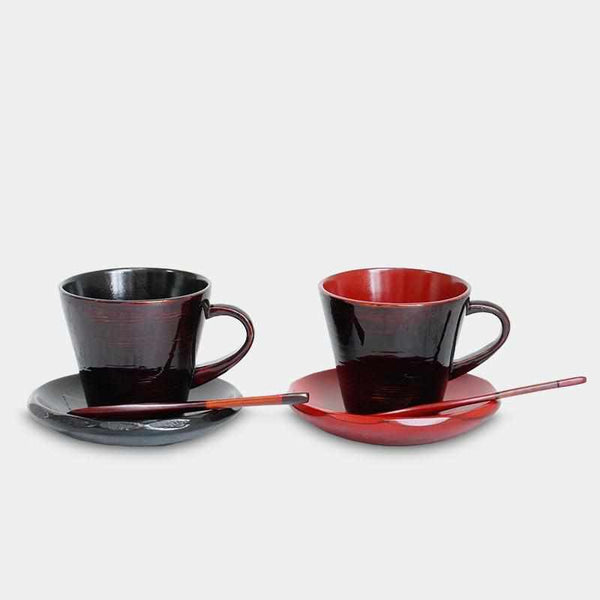 [ชุดถ้วยกาแฟ] 2 ชิ้น | Yakumo Lacquerware