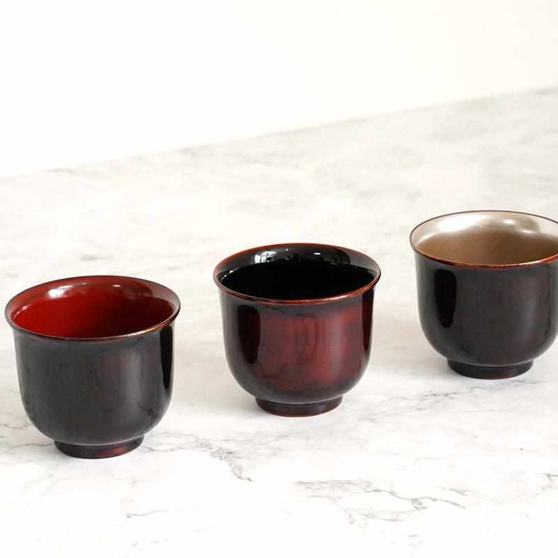 [Sake Cup] Hasori Guinomi Uchi-Black | Yakumo Lacquerware