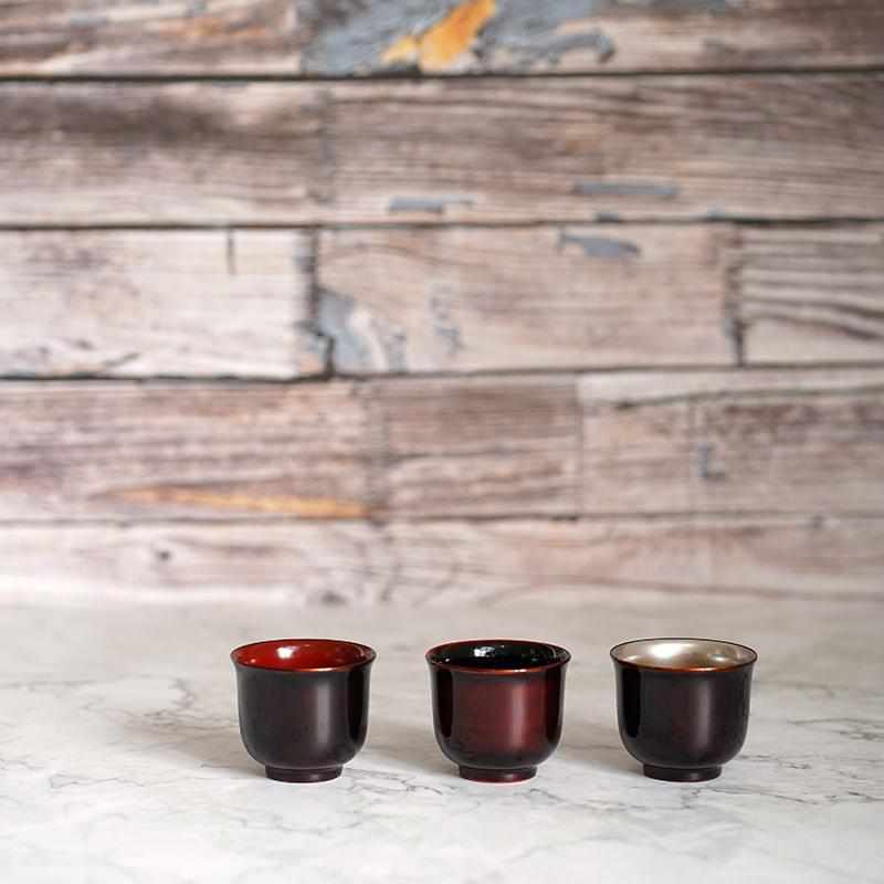 [Sake Cup] Hasori Guinomi Uchi-Silver | Yakumo Lacquerware