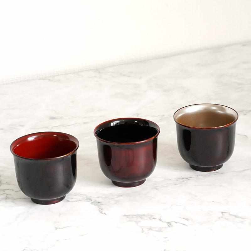 [Sake Cup] Hasori Guinomi Uchi-Silver | Yakumo Lacquerware