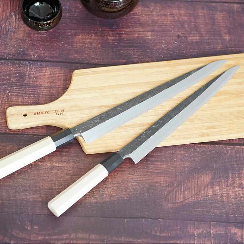 [Kitchen (Chef) Knife] Honsest-Hongazuim Yasuki-Hagane White Steel No.2 Yanagiba (ใบมีดด้านเดียว) Magnolia จับ 270 มม. | ใบมีดปลอม
