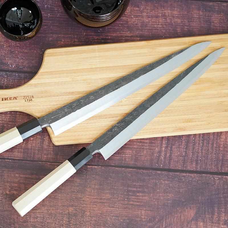 [KITCHEN (CHEF) KNIFE]  FINEST-HONGAZUIM YASUKI-HAGANE WHITE STEEL NO.2 YANAGIBA (SINGLE-EDGED BLADE) MAGNOLIA HANDLE 300MM | SAKAI FORGED BLADES