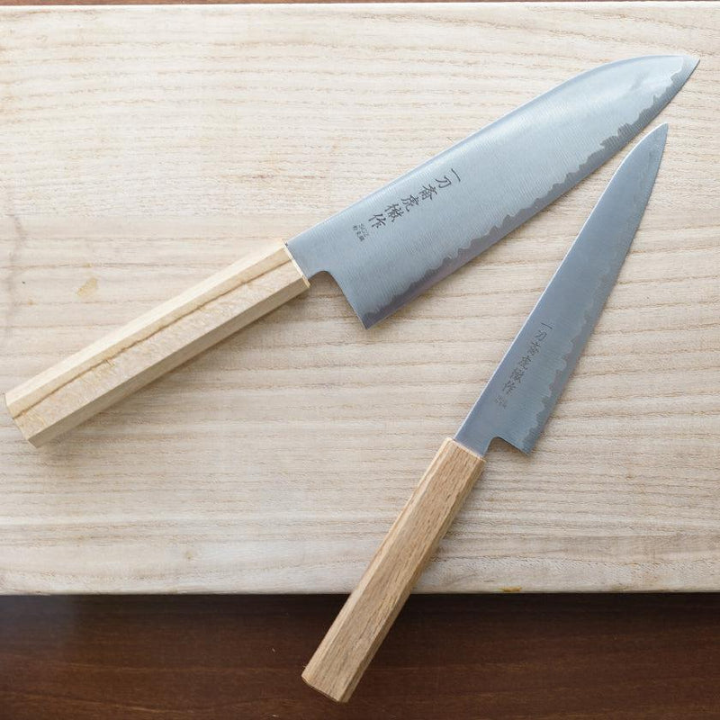 [Kitchen (Chef) Knife] HSS Super Gold (SG2) มีด Petty-Utility (Double Edged) มือจับโอ๊ค 150 มม. | Seki Forged Blades
