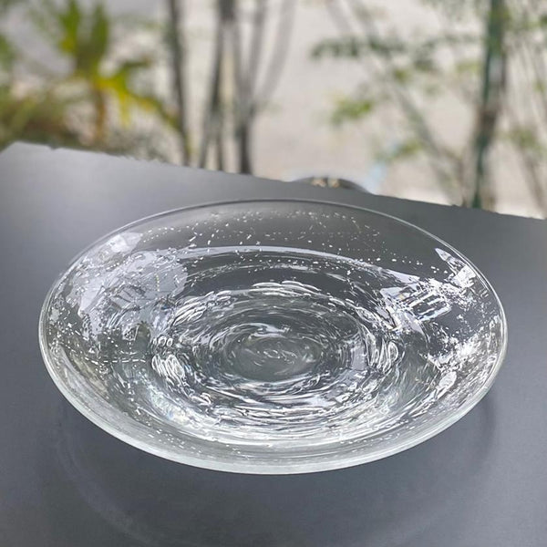 [จาน] Gold & Sliver Sara (L) | Sun Glass Studio Kyoto | งานแก้ว
