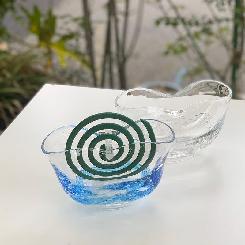 [Mosquito Coil Holder] Blue | Sun Glass Studio Kyoto | งานแก้ว