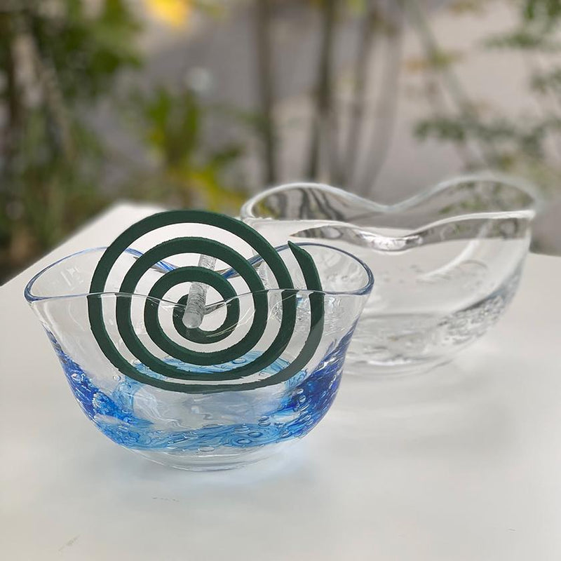 [Mosquito Coil Holder] Blue | Sun Glass Studio Kyoto | งานแก้ว