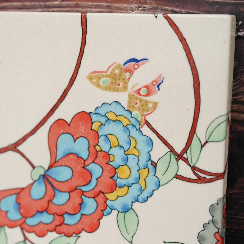 [แผงศิลปะ, จาน] กระเบื้องเซรามิก Kemonode No.4 | Morphoshere | การย้อมสี Kyoto Yuzen