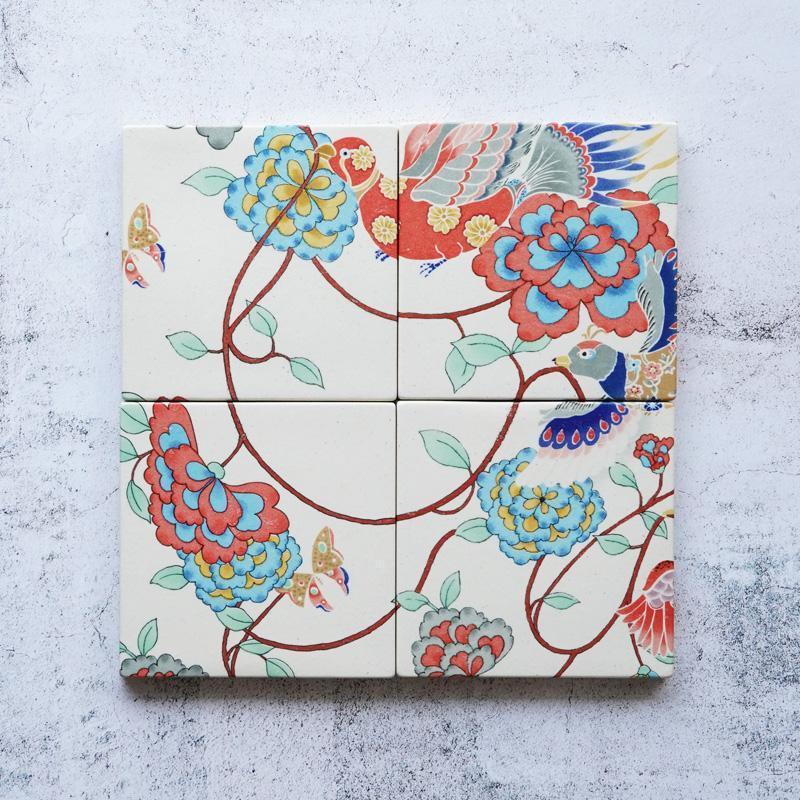 【藝術板、碟】凱蒙諾德5號瓷磚|京都禦禪染色