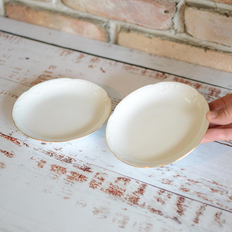 [小盤（板材）] Okura藝術中國金線條小盤（5.9英寸）（2件套）|陶瓷