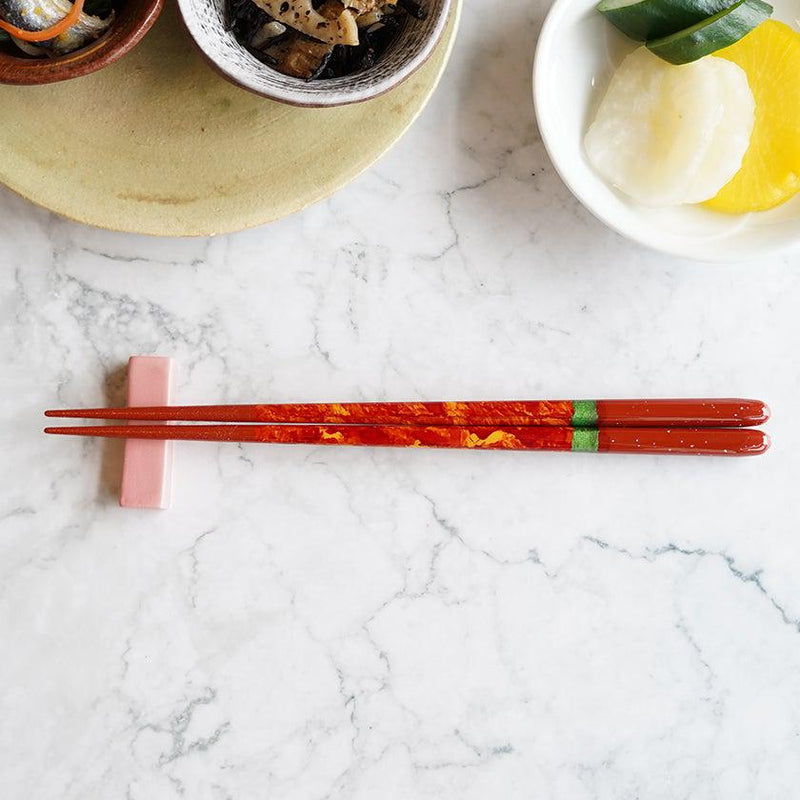 [Chopsticks] Night Sky Akatsuki กับ Chopstick Rest (22.5 ซม.) | คริสตัล Wakasa Lacquerware
