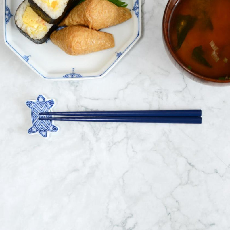 [筷子]日本黃道帶野豬藍色兒童（1套）| Hashimoto Kousaku Sikki | Wajima漆器