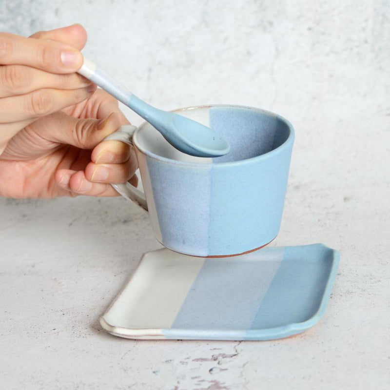 [ชุดชา] -3 Color- Cup & Saucer, Spoon | Otani Ware | Onishi Toki