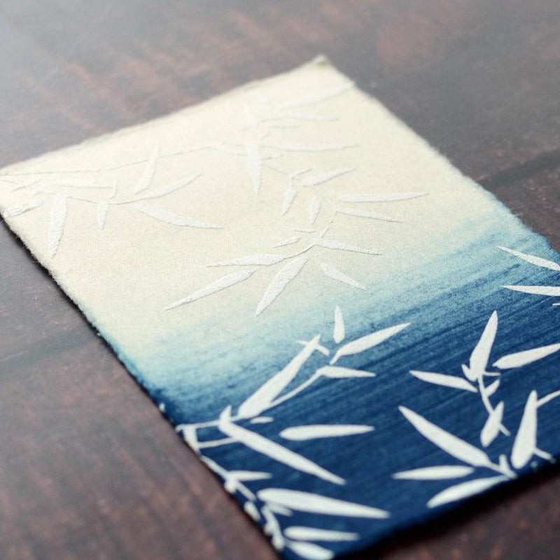 [โพสต์การ์ด] Bamboo Grass Blue (3pieces) | Karagen | Karakami