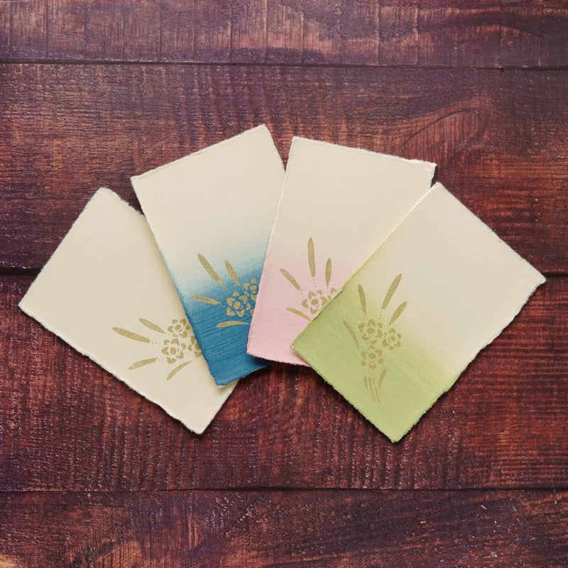 [POST CARDS] NARCISSUS 4 COLOR SET (WHITE, BLUE, PINK, GREEN) | KARAGEN | KARAKAMI