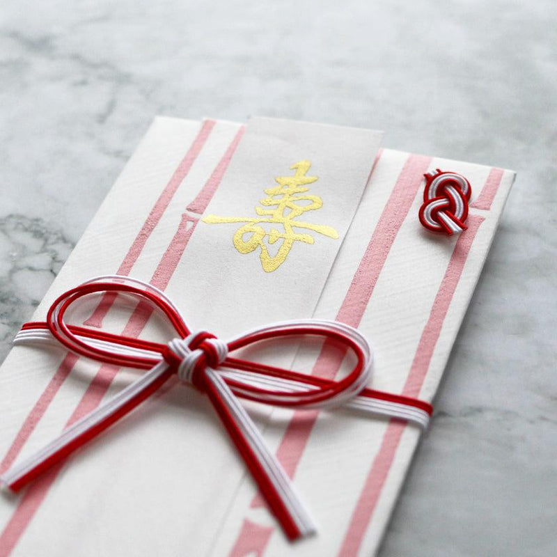 [เครื่องเขียน] ถุงของขวัญไม้ไผ่สีชมพู Karagen | Karakami