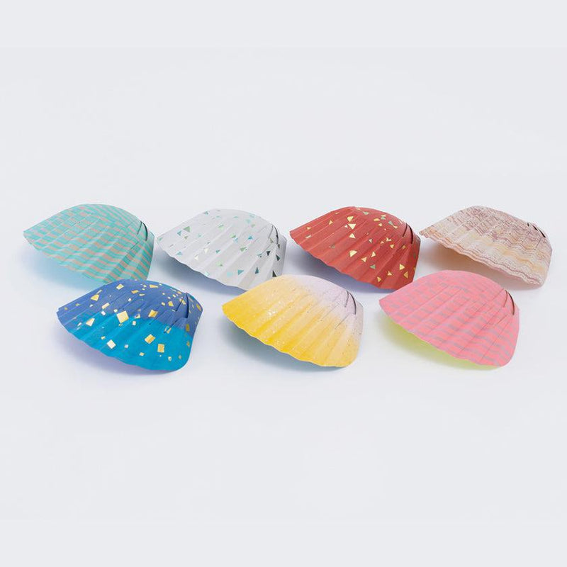[พับกระดาษ] กระดาษชามเปลือกหอยรูปสามเหลี่ยมฟอยล์สีเทา | Yushima-Art | กระดาษตกแต่ง