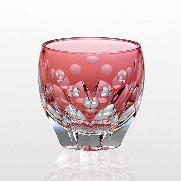 [Sake Cup] Sake Cup Cherry โดย Satoshi Nabetani Master of Crafts ดั้งเดิม | Edo Kiriko | คากามิคริสตัล