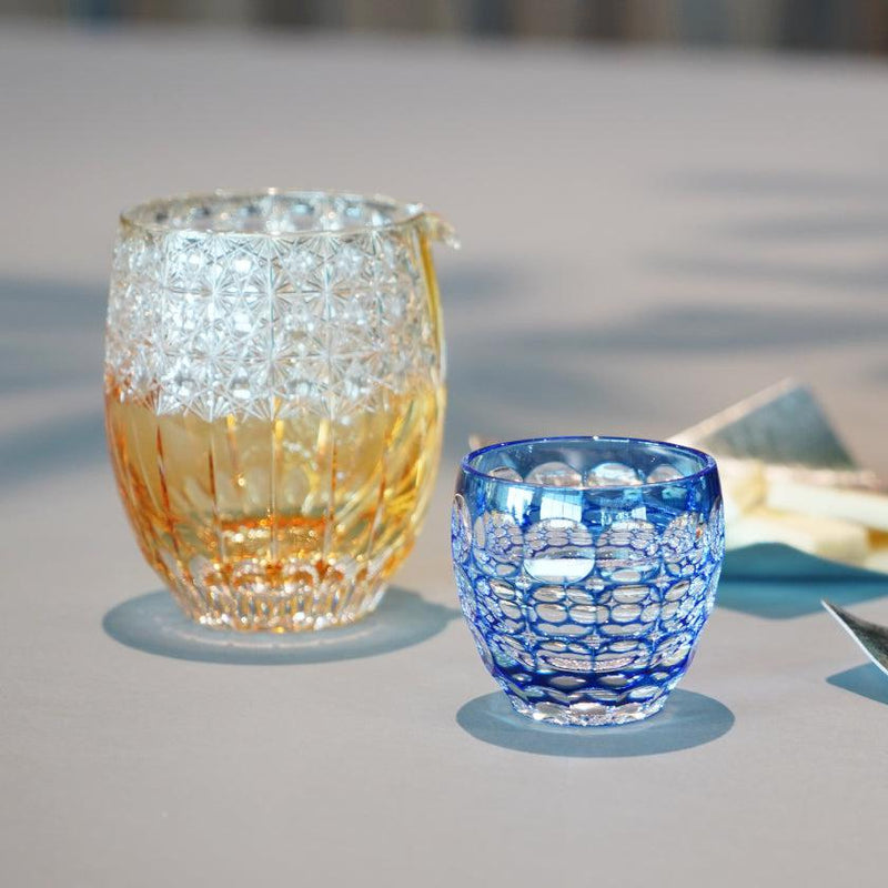 [Sake Cup] Sake Cup Hydrangea โดย Satoshi Nabetani Master of Crafts ดั้งเดิม | Edo Kiriko | คากามิคริสตัล