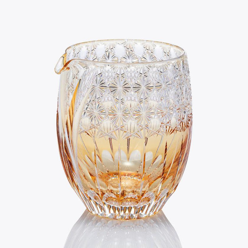 [清酒瓶]甦醒（耀眼的風）由君尼·納比納尼碩士傳統工藝品| kagami水晶| edo cut glass