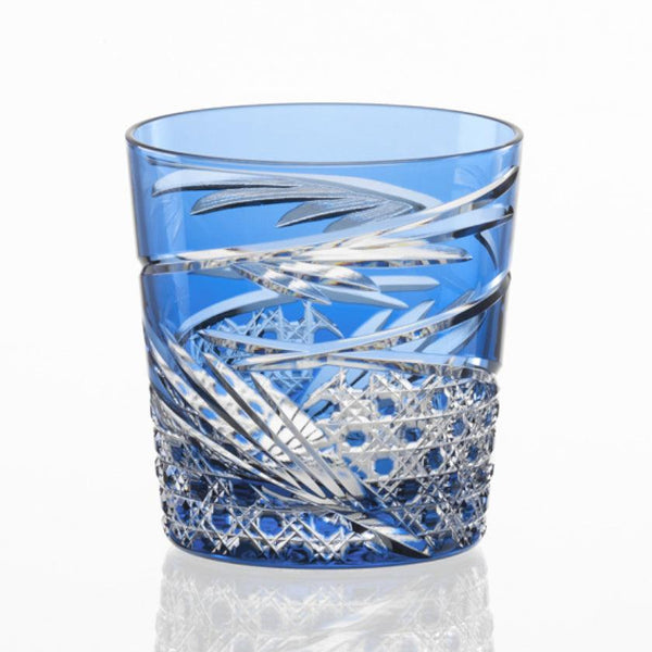 [Rocks Glass] Mai（藍色）|江戶切割玻璃|卡加米水晶