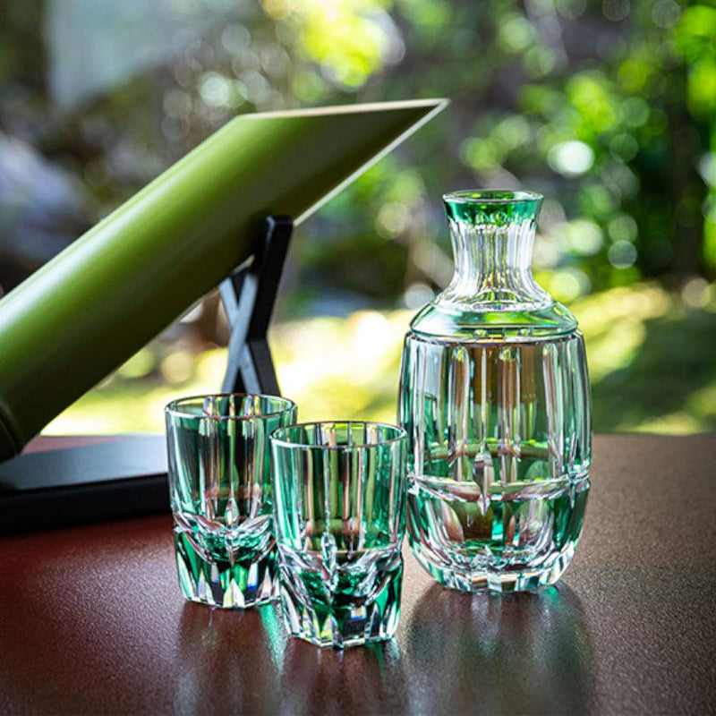 [清酒瓶]清酒集竹莖系列|江戶切割玻璃|卡加米水晶