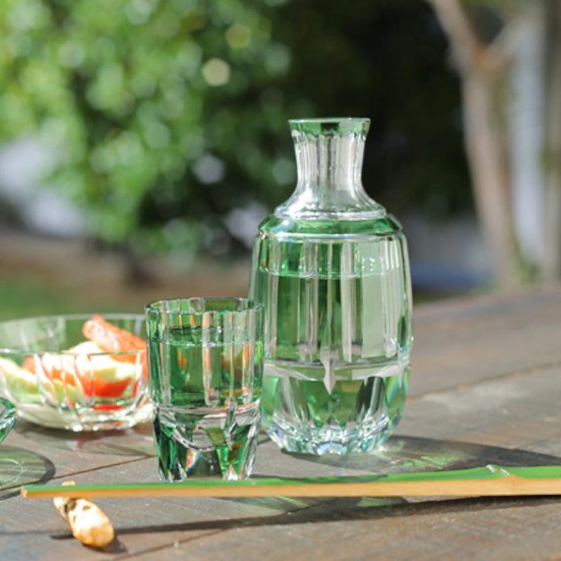 [清酒瓶]清酒集竹莖系列|江戶切割玻璃|卡加米水晶