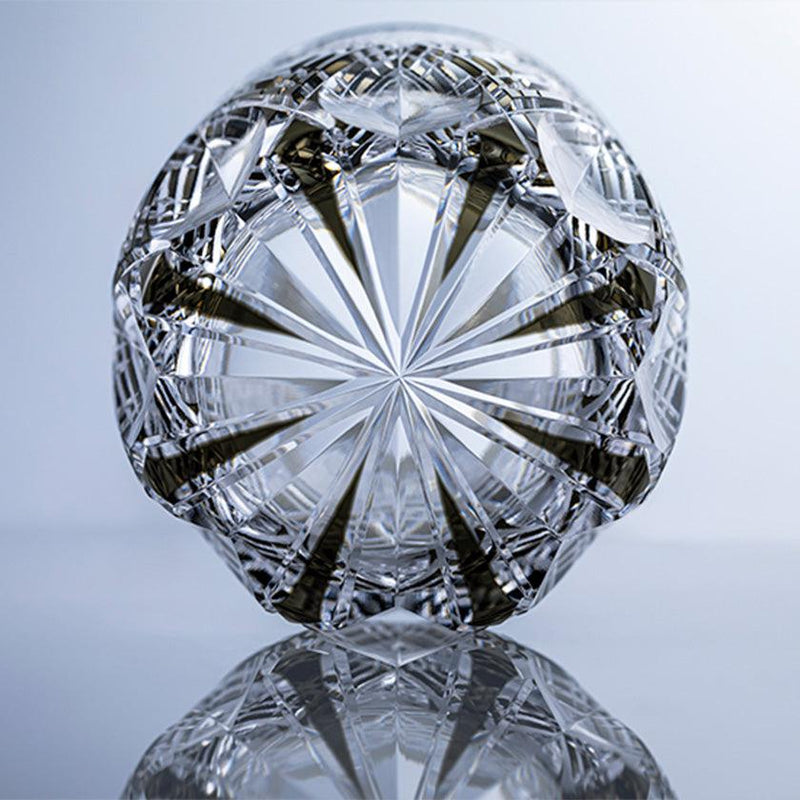 [ROCK GLASS] WHISKEY GLASS SHIGEBISHI BY JUNICHI NABETANI MASTER OF TRADITIONAL CRAFTS | EDO KIRIKO | KAGAMI CRYSTAL