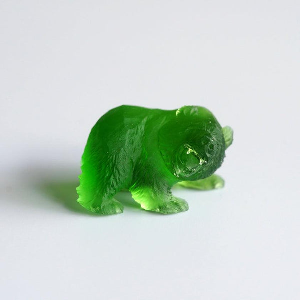 [รูปแกะสลัก] หมีคำรามคำราม (สีเขียว) | งานฝีมือของ Ainu