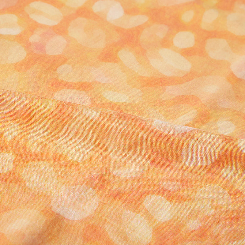 [ขโมย] Cotton Danmaru Round Blur (สีส้ม) | การย้อมสี Kyo Yuzen | Nogiguchi Kihei