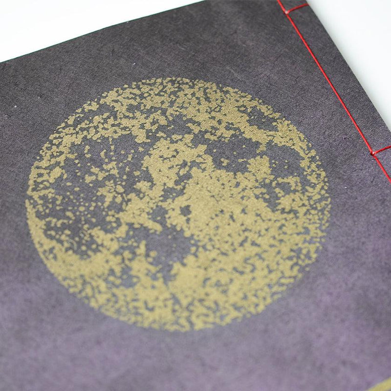 [เครื่องเขียน] สมุดบันทึกพระจันทร์เต็มดวง (สีม่วง) | Karakami (กระดาษญี่ปุ่น) ｜ keibifugetsu