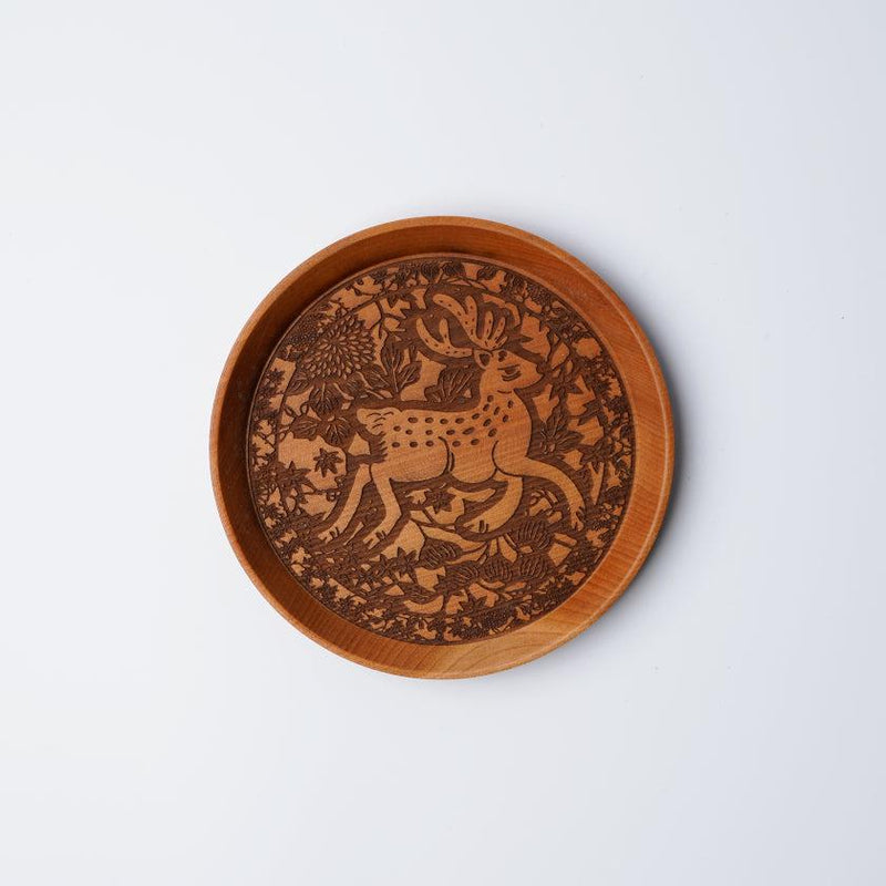 [小菜]鹿和秋葉|印刷和Kyo-Yuzen雕刻| Sansai Studio