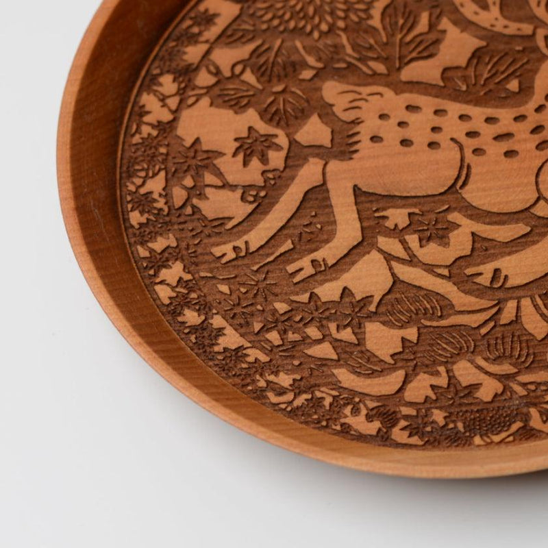 [小菜]鹿和秋葉|印刷和Kyo-Yuzen雕刻| Sansai Studio