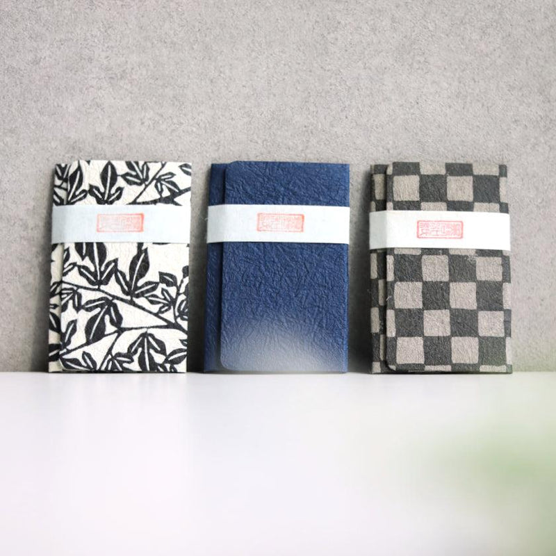 [卡盒]方格圖案（灰色）| kurotani washi紙| kurotani washi合作組