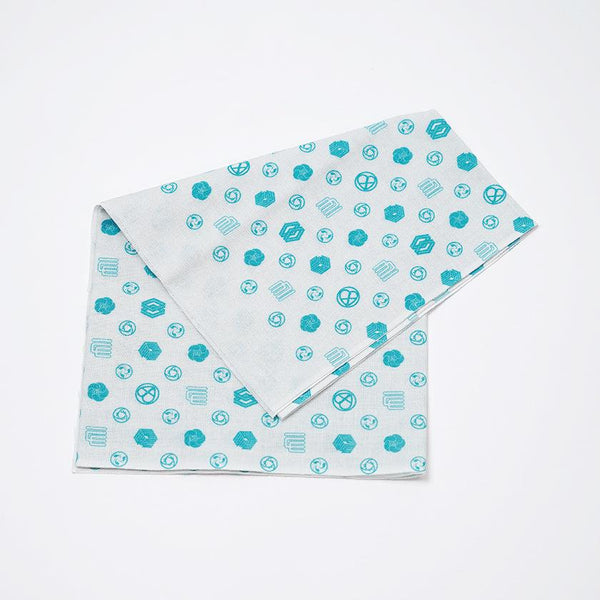 [ผ้าเช็ดตัว] สีน้ำเงินบนสีขาว | ISE COTTON | Hatsune Koubou