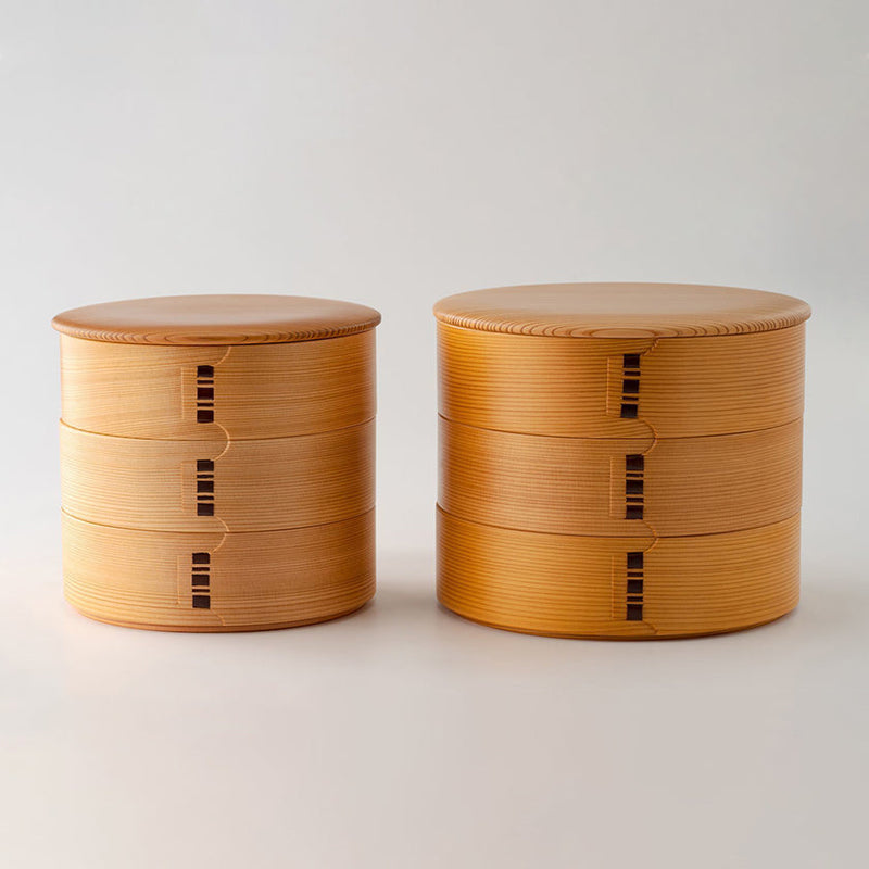 [กล่องอาหารกลางวัน] 3 ชั้นที่ทำจากไม้ | Odate Magewappa | Kurikyu