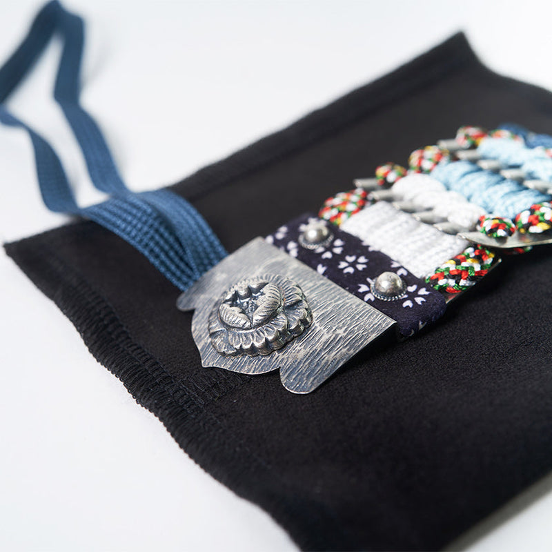 [Amulet] Kazari Koyoroi® Mini Silver (Braid การไล่ระดับสีของกองทัพเรือ) | Art Armor เกราะเกียวโต