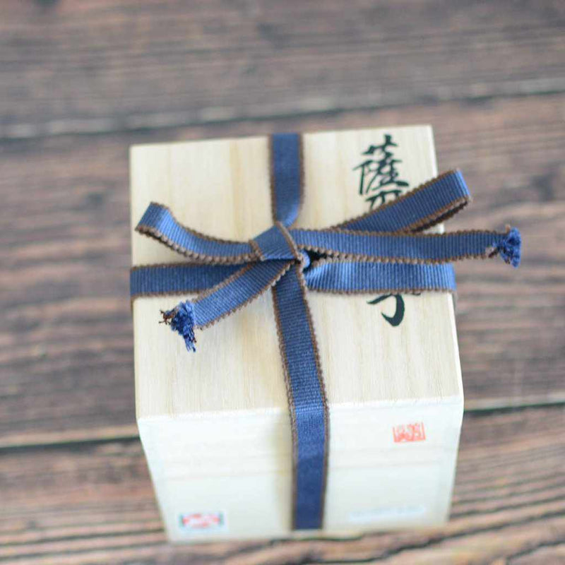 【薩摩切子】satuma 雙層玻璃 櫻島盃 (金赤/黑) 附桐木盒