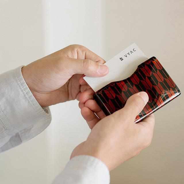 [CARD CASE] URUSHI BUSINESS CARD HOLDER VYAC CARD CASE HEMP LEAF | ECHIZEN LACQUERWARE| TAKUMIICHI