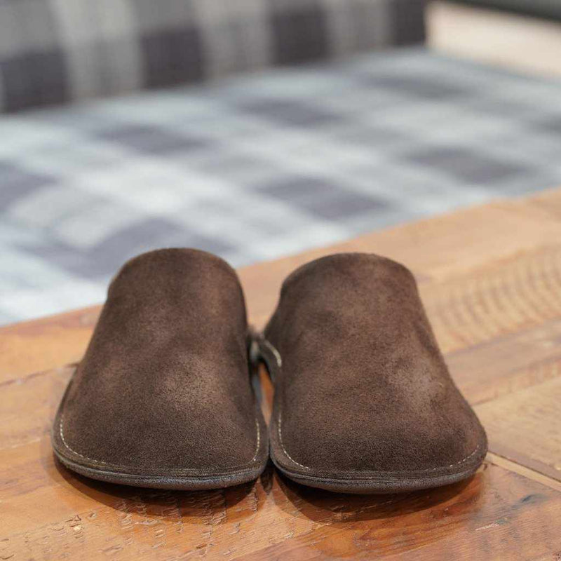 [SLIPPERS] VELOUR (DARK BROWN) | LEATHER PROCESSING
