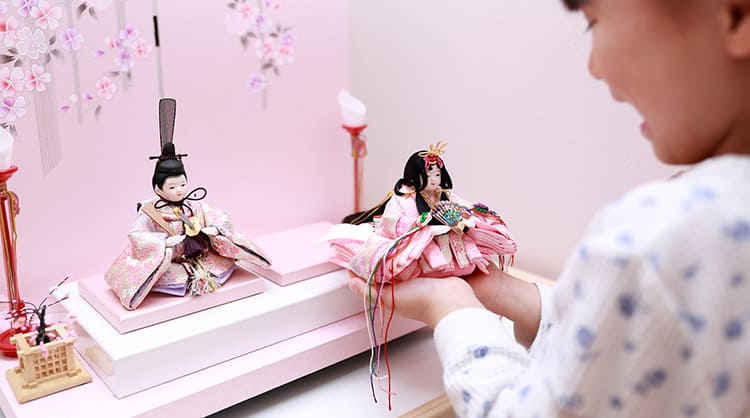 Japanese Dolls and Girl