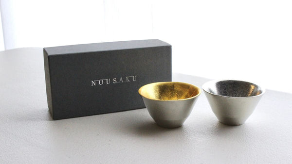 A set of congratulatory sake cups recommended as a festive gift