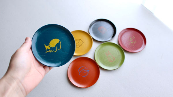 Cute animals! Colorful small plates with a choice of patterns and colors
