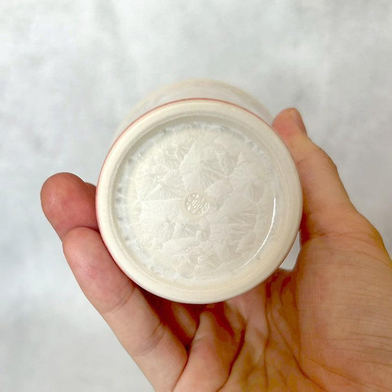 [แก้ว (ถ้วย)] ดอกไม้คริสตัล (พื้นหลังสีขาวสีน้ำเงิน) ถ้วยฟรี (ชุด 2 ชิ้น) | Touan | สินค้า Kyoto-Kiyomizu