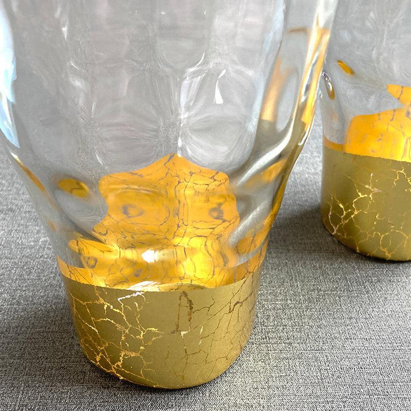 [แก้ว (ถ้วย)] แก้วแก้วเจาะ (2 ชิ้น) | Hakuichi | ใบทอง Kanazawa