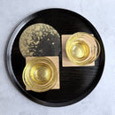[MUG (CUP)] PENETRATION COLD TEA GLASS & COASTER (2 PIECES) | HAKUICHI | KANAZAWA GOLD LEAF