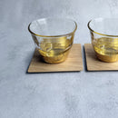 [MUG (CUP)] PENETRATION COLD TEA GLASS & COASTER (2 PIECES) | HAKUICHI | KANAZAWA GOLD LEAF