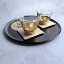 [MUG (CUP)] PENETRATION COLD TEA GLASS & COASTER (2 PIECES) | HAKUICHI | KANAZAWA GOLD LEAF