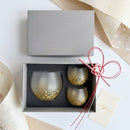 [SAKE BOTTLE & CUP SET] STARDUST AKARI 3 PIECES | KANAZAWA GOLD LEAF | HAKUICHI