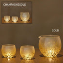 [清酒瓶和杯子套裝]星塵Akari 3件|金澤金葉| hakuichi